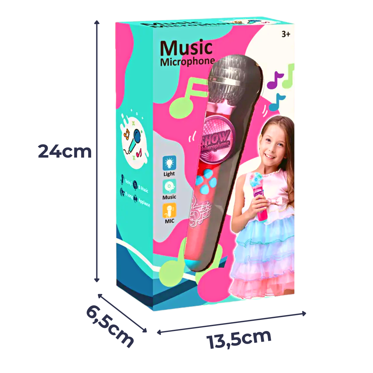 Svetleći mikrofon za decu - interaktivna igračka